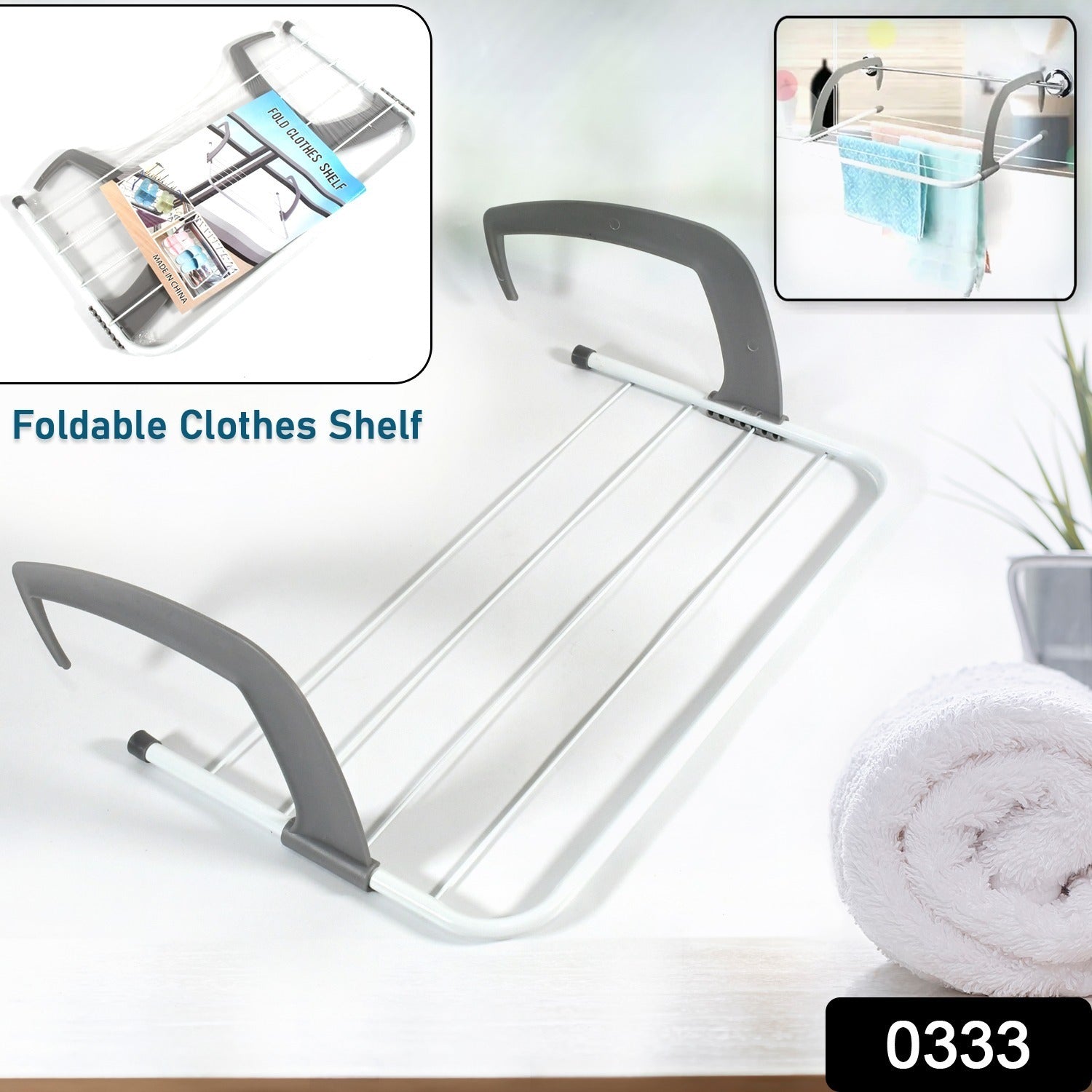 0333 Metal Steel Folding Drying Rack for Clothes Balcony Laundry Hanger for Small Clothes Drying Hanger Metal Clothes Drying Stand, Socks and Plant Storage Holder Outdoor / Indoor Clothes-Towel Drying Rack Hanging on The Door Bathroom 0333 Metal Steel Folding Drying Rack for Clothes Balcony Laundry Hanger for Small Clothes Drying Hanger Metal Clothes Drying Stand, Socks and Plant Storage Holder Outdoor / Indoor Clothes-Towel Drying Rack Hanging on The Door Bathroom